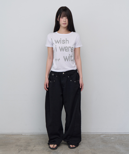 5OML(オーオーエムエル)の「www スリムショートスリーブホワイト(Tシャツ/カットソー・レディース・ホワイト・FREE)」の3枚目の写真