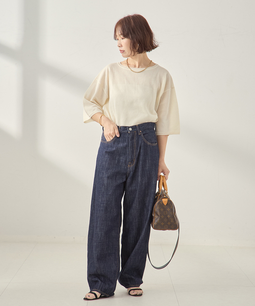journal standard L'essage(ジャーナルスタンダードレサージュ)の「《追加》8ozデニムバルーンパンツ(デニムパンツ・レディース・ブルー/ネイビー・38/36)」の3枚目の写真