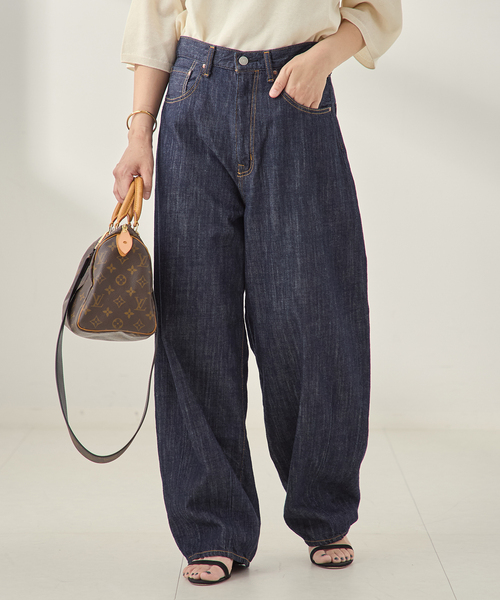 journal standard L'essage(ジャーナルスタンダードレサージュ)の「《追加》8ozデニムバルーンパンツ(デニムパンツ・レディース・ブルー/ネイビー・38/36)」の5枚目の写真