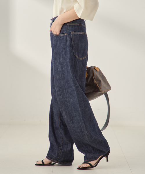journal standard L'essage(ジャーナルスタンダードレサージュ)の「《追加》8ozデニムバルーンパンツ(デニムパンツ・レディース・ブルー/ネイビー・38/36)」の6枚目の写真
