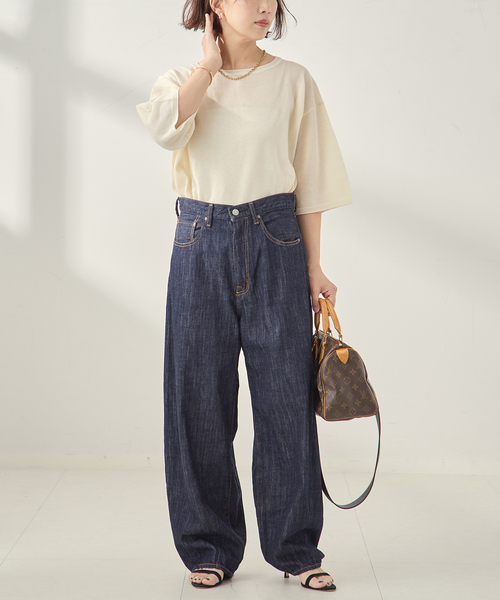 journal standard L'essage(ジャーナルスタンダードレサージュ)の「《追加》8ozデニムバルーンパンツ(デニムパンツ・レディース・ブルー/ネイビー・38/36)」の8枚目の写真