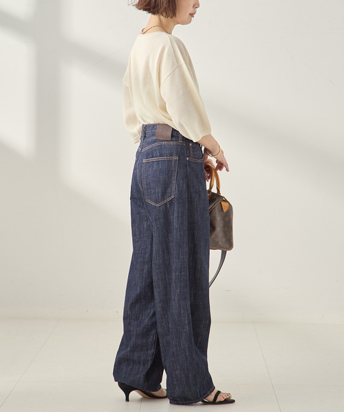 journal standard L'essage(ジャーナルスタンダードレサージュ)の「《追加》8ozデニムバルーンパンツ(デニムパンツ・レディース・ブルー/ネイビー・38/36)」の9枚目の写真