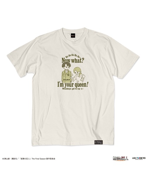 AIR TWOKYO(エアトゥーキョー)の「TVアニメ『進撃の巨人』 シーンイラストTシャツ 4(私は女王様だぞ!)(Tシャツ/カットソー・レディース・ホワイト系その他・SMALL/X-LARGE/LARGE/MEDIUM/XX-LARGE)」の5枚目の写真