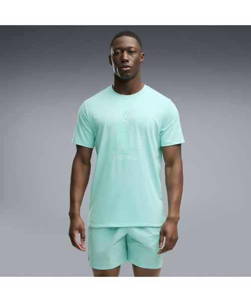 PUMA(プーマ)の「PUMA プーマ メンズ トレーニング PUMA x HYROX クラウドスパン サームアダプト(Tシャツ/カットソー・メンズ・ブラック/ミント・X-LARGE/MEDIUM/SMALL/LARGE)」の1枚目の写真