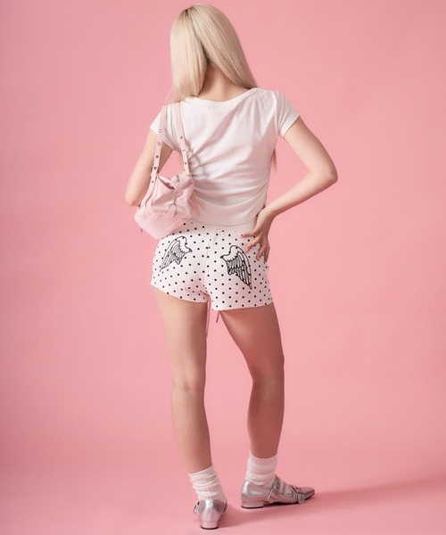 mindseeker girls(マインドシーカーガールズ)の「Side Gathered Cropped T-shirt / サイドギャザークロップドTシャツ(Tシャツ/カットソー・レディース・グレー/ホワイト/ブラック・FREE)」の20枚目の写真
