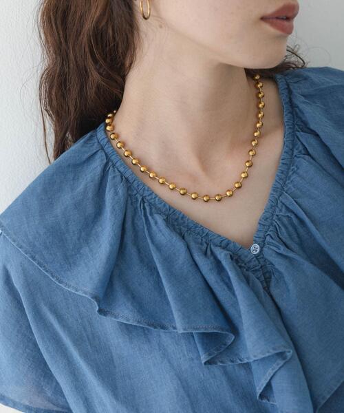 URBAN RESEARCH Sonny Label（アーバンリサーチサニーレーベル）の「ステンレスラージボールチェーンネックレス（ネックレス・レディース・ゴールド/シルバー・ONE）」の9枚目の写真