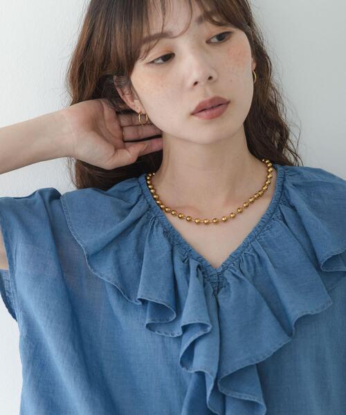 URBAN RESEARCH Sonny Label（アーバンリサーチサニーレーベル）の「ステンレスラージボールチェーンネックレス（ネックレス・レディース・ゴールド/シルバー・ONE）」の10枚目の写真