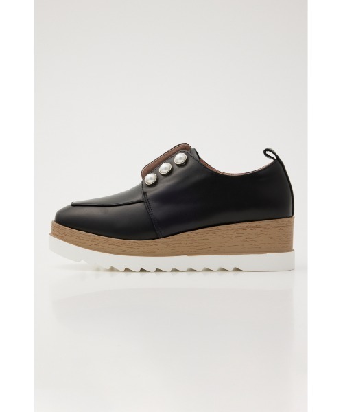 STACCATO（スタッカート）の「【再入荷】メイジーパールプラットフォーム（スニーカー・レディース・シルバー/ブラック・23cm/22.5cm/23.5cm/24cm/24.5cm）」の4枚目の写真