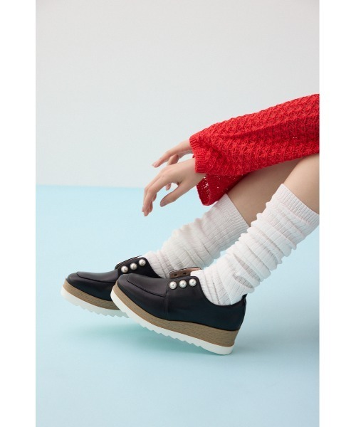 STACCATO（スタッカート）の「【再入荷】メイジーパールプラットフォーム（スニーカー・レディース・シルバー/ブラック・23cm/22.5cm/23.5cm/24cm/24.5cm）」の13枚目の写真