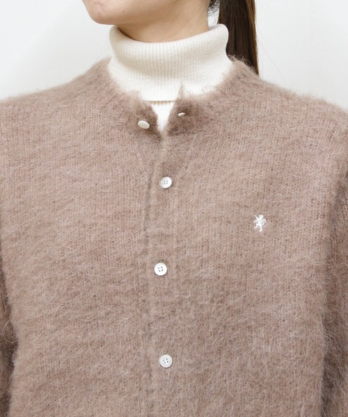 GYMPHLEX(ジムフレックス)の「Gymphlex/ジムフレックス シャギーニットカーディガン SHAGGY KNIT CARDIGAN GY-D0098 SGK(カーディガン/ボレロ・レディース・ワインレッド/ベージュ/トップグレー・14)」の4枚目の写真
