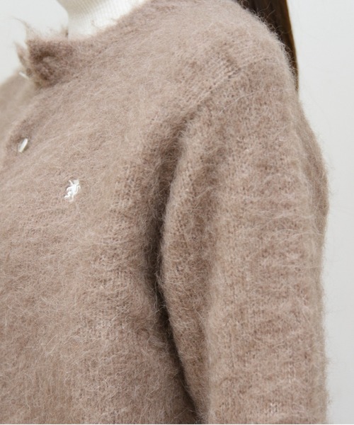 GYMPHLEX(ジムフレックス)の「Gymphlex/ジムフレックス シャギーニットカーディガン SHAGGY KNIT CARDIGAN GY-D0098 SGK(カーディガン/ボレロ・レディース・ワインレッド/ベージュ/トップグレー・14)」の5枚目の写真