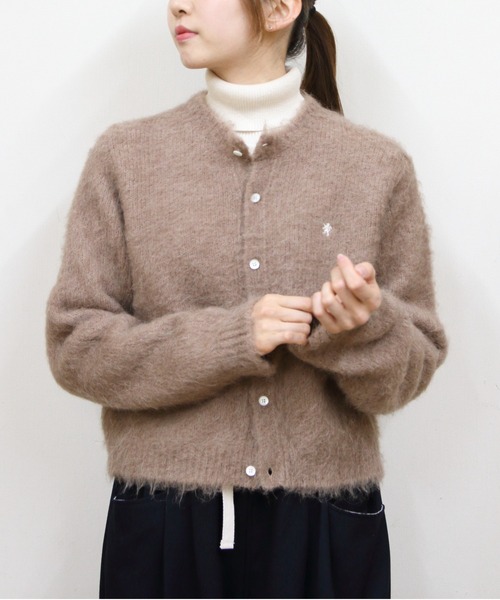 GYMPHLEX(ジムフレックス)の「Gymphlex/ジムフレックス シャギーニットカーディガン SHAGGY KNIT CARDIGAN GY-D0098 SGK(カーディガン/ボレロ・レディース・ワインレッド/ベージュ/トップグレー・14)」の6枚目の写真