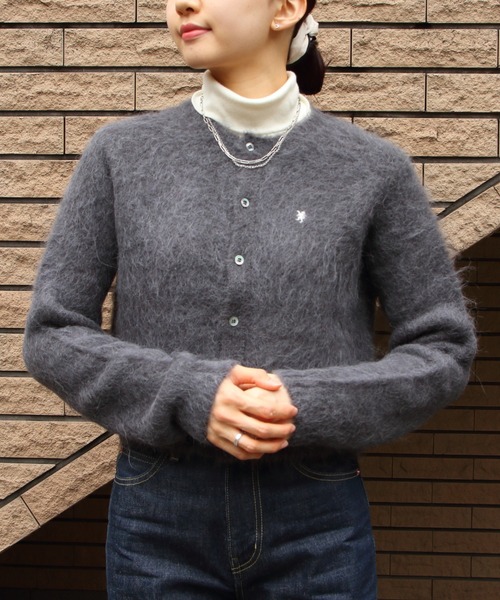GYMPHLEX(ジムフレックス)の「Gymphlex/ジムフレックス シャギーニットカーディガン SHAGGY KNIT CARDIGAN GY-D0098 SGK(カーディガン/ボレロ・レディース・ワインレッド/ベージュ/トップグレー・14)」の14枚目の写真