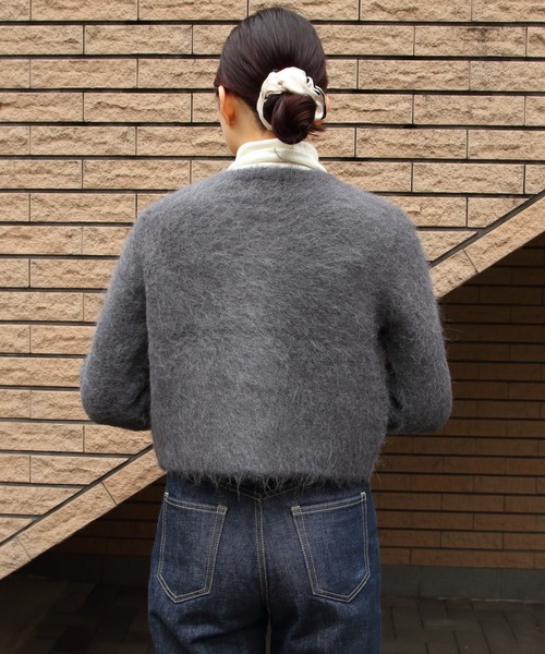 GYMPHLEX(ジムフレックス)の「Gymphlex/ジムフレックス シャギーニットカーディガン SHAGGY KNIT CARDIGAN GY-D0098 SGK(カーディガン/ボレロ・レディース・ワインレッド/ベージュ/トップグレー・14)」の16枚目の写真