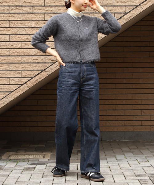 GYMPHLEX(ジムフレックス)の「Gymphlex/ジムフレックス シャギーニットカーディガン SHAGGY KNIT CARDIGAN GY-D0098 SGK(カーディガン/ボレロ・レディース・ワインレッド/ベージュ/トップグレー・14)」の18枚目の写真
