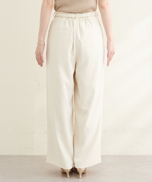 natural couture(ナチュラルクチュール)の「【sherbet line】接触冷感ベルト付きタック入りパンツ(その他パンツ・レディース・ブラウン/アイボリー/チャコールグレー・FREE)」の11枚目の写真