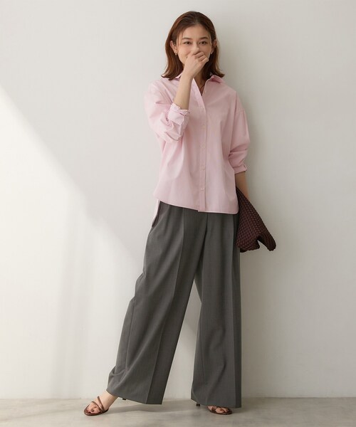UNTITLED（アンタイトル）の「ウーステッドワイドシルエットパンツ（その他パンツ・レディース・ブラウン系/チャコールグレー/ブラック・03/44/48/46/04/02/01/00/50/42）」の6枚目の写真