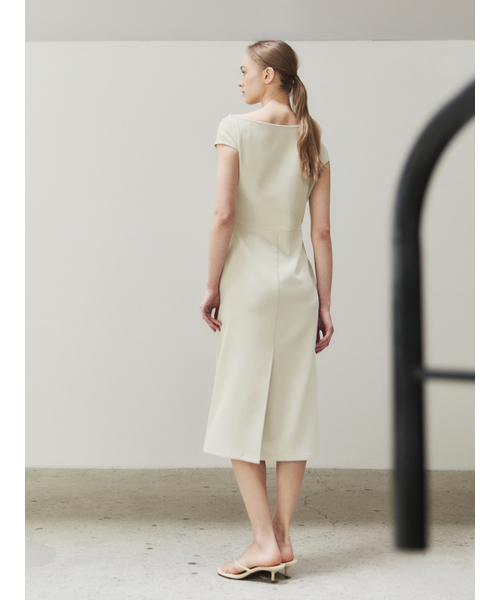 LETQSTUDIO(レチケットスタジオ)の「ドレープアシンメトリックドレス、アーモンド(ワンピース・レディース・その他・SMALL/MEDIUM)」の4枚目の写真