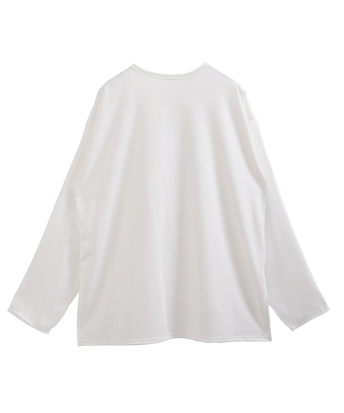 SUNFLOWER EIGHT(サンフラワーエイト)の「シアースリーブロングTシャツ(Tシャツ/カットソー・レディース・ブラック/オフホワイト・M)」の16枚目の写真