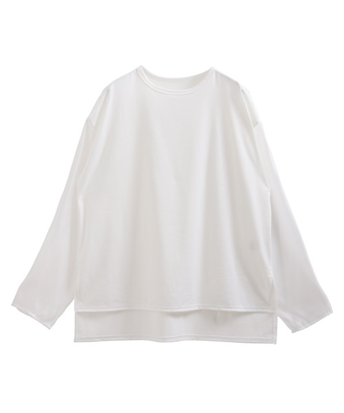 SUNFLOWER EIGHT(サンフラワーエイト)の「シアースリーブロングTシャツ(Tシャツ/カットソー・レディース・ブラック/オフホワイト・M)」の17枚目の写真