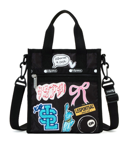 LeSportsac(レスポートサック)の「PW MINI N/S TOTE パッチワークブラックミニN/Sトート(ショルダーバッグ・レディース・ブラック・FREE)」の4枚目の写真