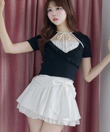 OLIVE des OLIVE | 【Belle Charme】Big Ribbon Frill Skirt(スカート)