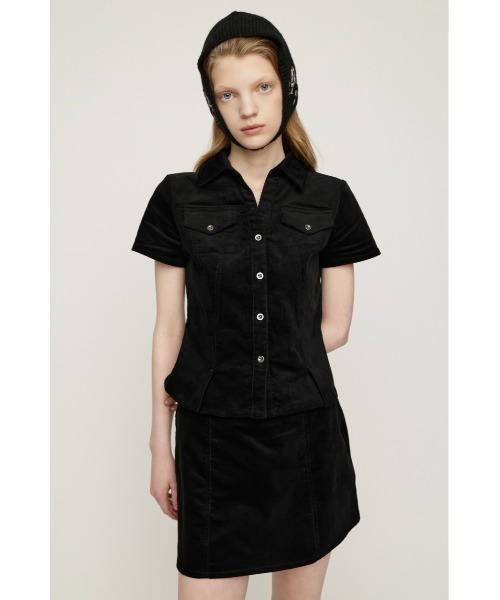 SLY(スライ)の「CORDUROY SKIPPER SH コーデュロイスキッパーシャツ 夏服 秋服 冬服(シャツ/ブラウス・レディース・ブラウン/ブラック/ベージュ・FREE)」の2枚目の写真