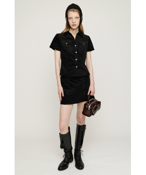SLY(スライ)の「CORDUROY SKIPPER SH コーデュロイスキッパーシャツ 夏服 秋服 冬服(シャツ/ブラウス・レディース・ブラウン/ブラック/ベージュ・FREE)」の4枚目の写真
