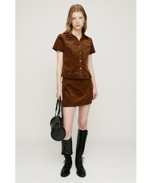 SLY(スライ)の「CORDUROY SKIPPER SH コーデュロイスキッパーシャツ 夏服 秋服 冬服(シャツ/ブラウス・レディース・ブラウン/ブラック/ベージュ・FREE)」の9枚目の写真
