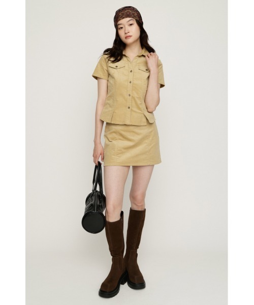 SLY(スライ)の「CORDUROY SKIPPER SH コーデュロイスキッパーシャツ 夏服 秋服 冬服(シャツ/ブラウス・レディース・ブラウン/ブラック/ベージュ・FREE)」の14枚目の写真