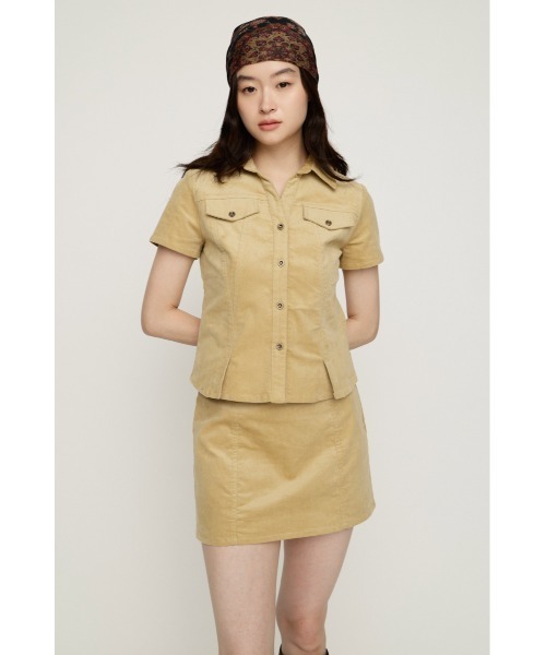 SLY(スライ)の「CORDUROY SKIPPER SH コーデュロイスキッパーシャツ 夏服 秋服 冬服(シャツ/ブラウス・レディース・ブラウン/ブラック/ベージュ・FREE)」の15枚目の写真