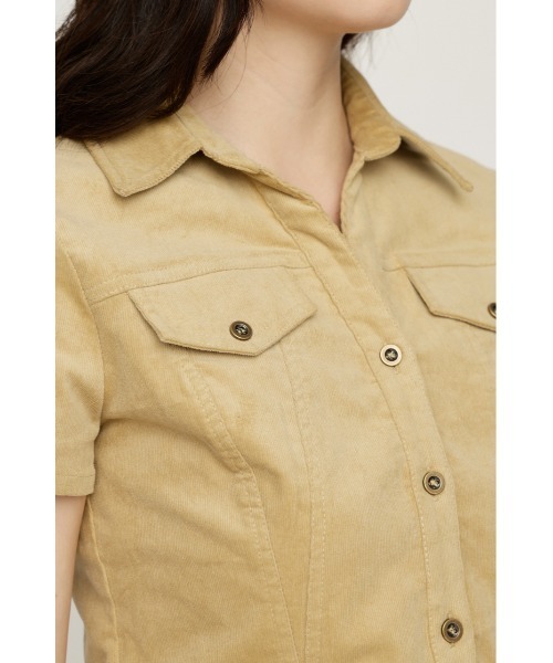 SLY(スライ)の「CORDUROY SKIPPER SH コーデュロイスキッパーシャツ 夏服 秋服 冬服(シャツ/ブラウス・レディース・ブラウン/ブラック/ベージュ・FREE)」の19枚目の写真