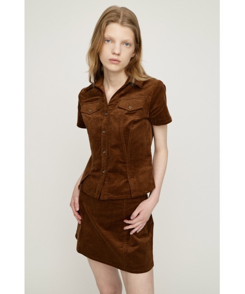 SLY(スライ)の「CORDUROY SKIPPER SH コーデュロイスキッパーシャツ 夏服 秋服 冬服(シャツ/ブラウス・レディース・ブラウン/ブラック/ベージュ・FREE)」の8枚目の写真