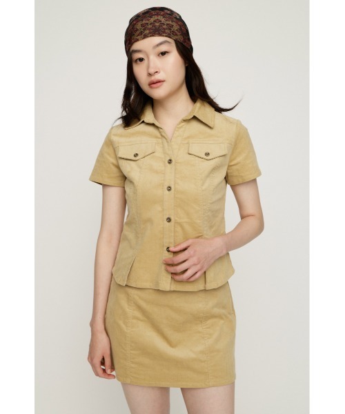 SLY(スライ)の「CORDUROY SKIPPER SH コーデュロイスキッパーシャツ 夏服 秋服 冬服(シャツ/ブラウス・レディース・ブラウン/ブラック/ベージュ・FREE)」の20枚目の写真