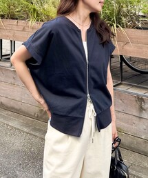 fredy emue | ミニ裏毛前開きZIPプルオーバー(Tシャツ/カットソー)