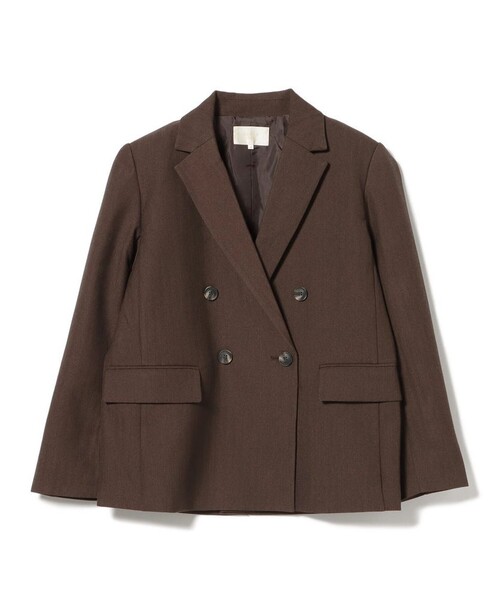 BEAMS HEART(ビームスハート)の「ツイーディー ジャケット(テーラードジャケット・レディース・グレー/ブラウン・SMALL/MEDIUM)」の2枚目の写真