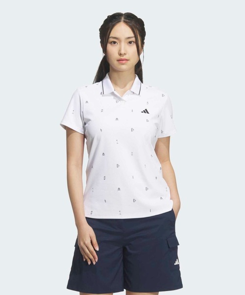adidas Golf — поло Climachill Monogram, короткий рукав