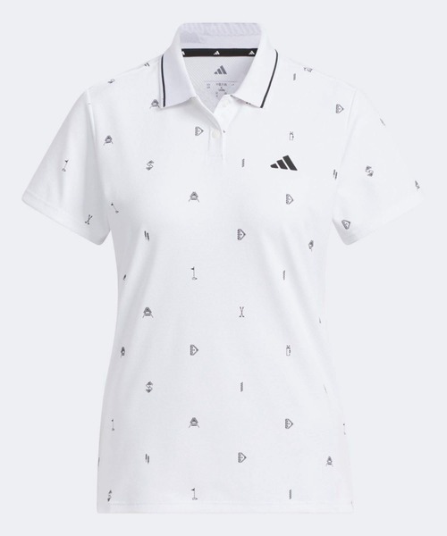 adidas(アディダス)の「クライマクール モノグラム 半袖シャツ【adidas Golf/アディダスゴルフ】(ポロシャツ・レディース・ホワイト・X-SMALL/SMALL/MEDIUM/X-LARGE/LARGE)」の5枚目の写真