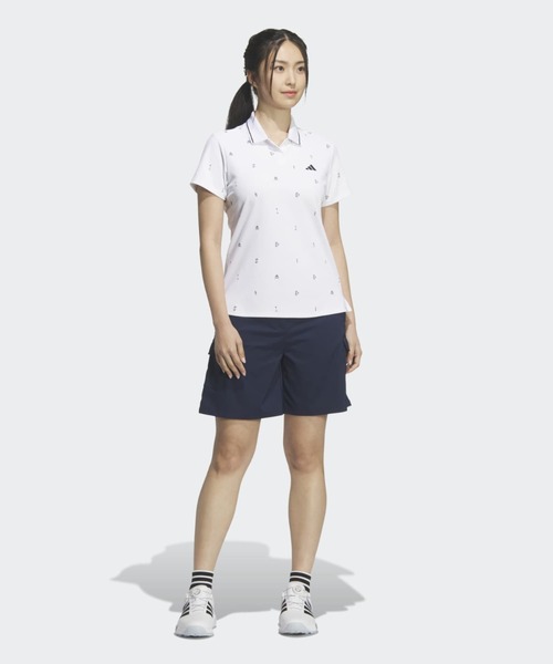 adidas(アディダス)の「クライマクール モノグラム 半袖シャツ【adidas Golf/アディダスゴルフ】(ポロシャツ・レディース・ホワイト・X-SMALL/SMALL/MEDIUM/X-LARGE/LARGE)」の3枚目の写真