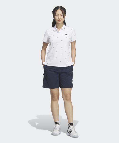 adidas(アディダス)の「クライマクール モノグラム 半袖シャツ【adidas Golf/アディダスゴルフ】(ポロシャツ・レディース・ホワイト・X-SMALL/SMALL/MEDIUM/X-LARGE/LARGE)」の4枚目の写真