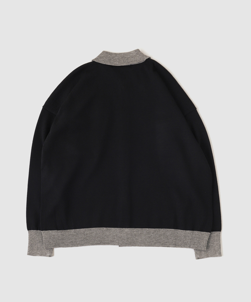 sulvam(サルバム)の「SULVAM / サルバム CLASSICAL KNIT(カーディガン/ボレロ・メンズ・パープル/ホワイト/ブラック・MEDIUM)」の4枚目の写真