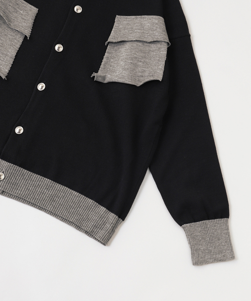 sulvam(サルバム)の「SULVAM / サルバム CLASSICAL KNIT(カーディガン/ボレロ・メンズ・パープル/ホワイト/ブラック・MEDIUM)」の5枚目の写真