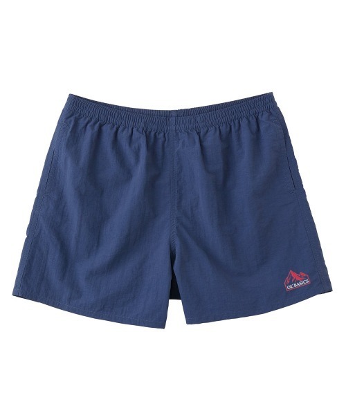 Ol' Basics(オールベーシックス)の「Ol' Basics(オール・ベーシックス) ショートパンツ ロゴ マウンテン 山 刺繍 ナイロン 膝上丈 水陸両用 バギーショーツ パンツ アメカジ カジュアル アウトドア レジャー フェス 夏 レディース ユニセックス(その他パンツ・レディース・スモーキーグリーン系/ブラック/コーラル/ブルー系/ブルーグリーン/ネイビー/パープル/オリーブ/イエロー/ブラウン系/グレー/オレンジ/サンドベージュ/カモフラージュ・S/XS)」の7枚目の写真