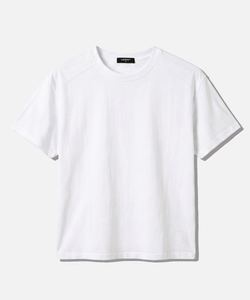 UNDEROFF(アンダーオフ)の「マッスルフィットクロップ切り替え半袖Tシャツホワイト(Tシャツ/カットソー・メンズ・ホワイト・MEDIUM/LARGE/X-LARGE)」の5枚目の写真