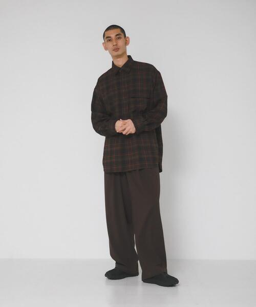 EKAL(エカル)の「チェックロングスリーブシャツ(シャツ/ブラウス・メンズ・ネイビー/ブラウン・MEDIUM/LARGE)」の5枚目の写真
