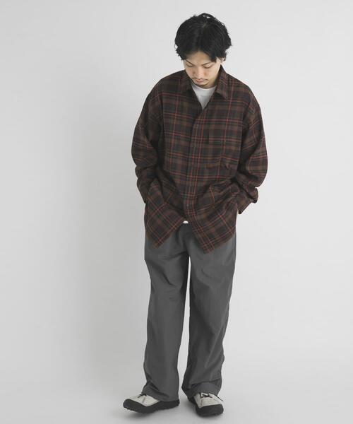 EKAL(エカル)の「チェックロングスリーブシャツ(シャツ/ブラウス・メンズ・ネイビー/ブラウン・MEDIUM/LARGE)」の10枚目の写真