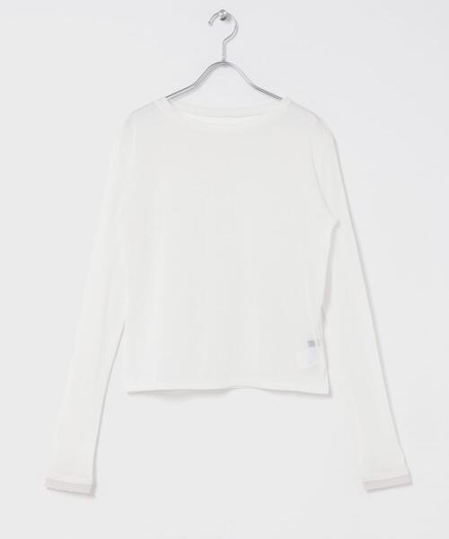 URBAN RESEARCH ROSSO WOMEN（アーバンリサーチ　ロッソ）の「コットンチュールドッキングカットソー（Tシャツ/カットソー・レディース・グリーン/ブラック/オフホワイト・FREE）」の9枚目の写真