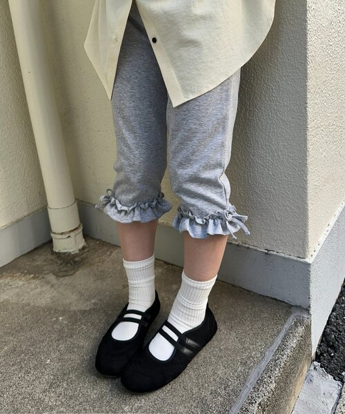 DISCOAT(ディスコート)の「【umm.】裾フリルバイカーパンツ(その他パンツ・レディース・ブラック/グレー/ブラック系その他・FREE)」の3枚目の写真