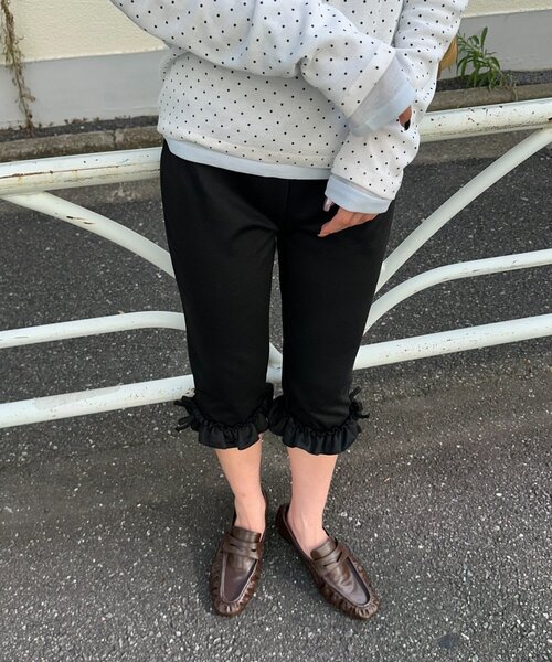 DISCOAT(ディスコート)の「【umm.】裾フリルバイカーパンツ(その他パンツ・レディース・ブラック/グレー/ブラック系その他・FREE)」の13枚目の写真