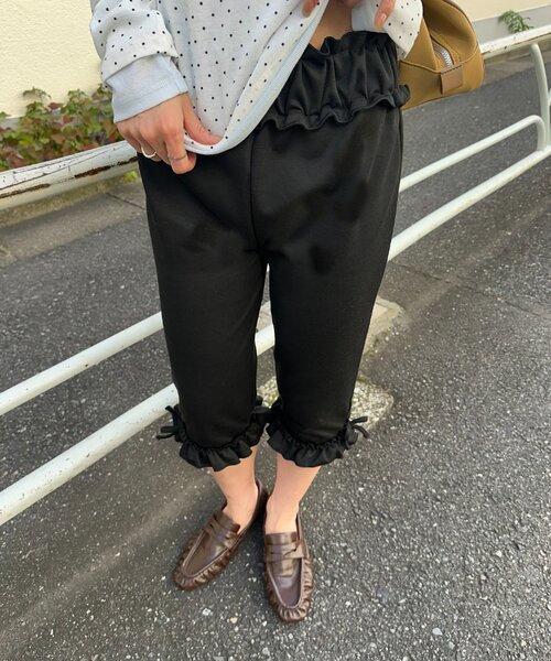 DISCOAT(ディスコート)の「【umm.】裾フリルバイカーパンツ(その他パンツ・レディース・ブラック/グレー/ブラック系その他・FREE)」の14枚目の写真